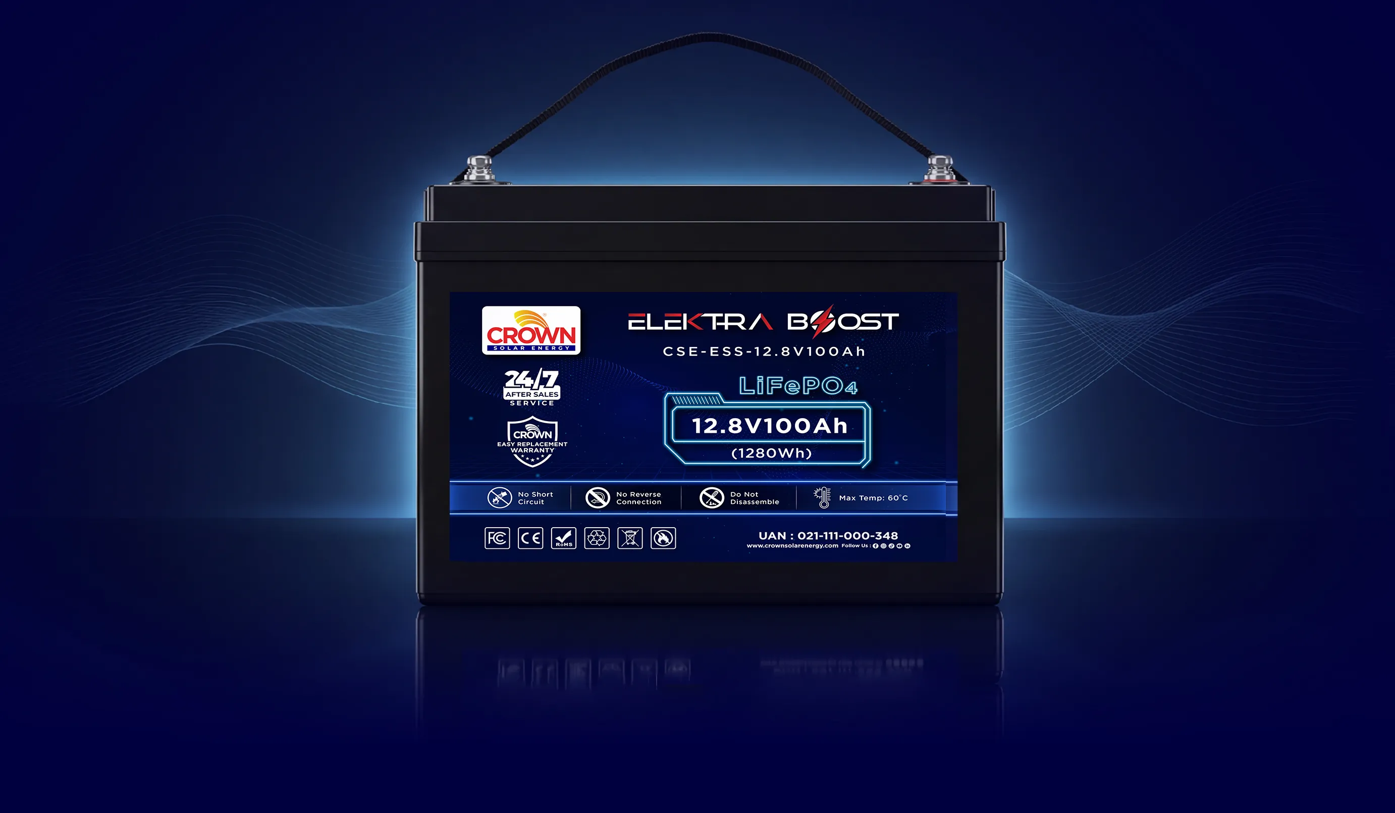 Elektra Boost 1.28kWh Lithium Battery