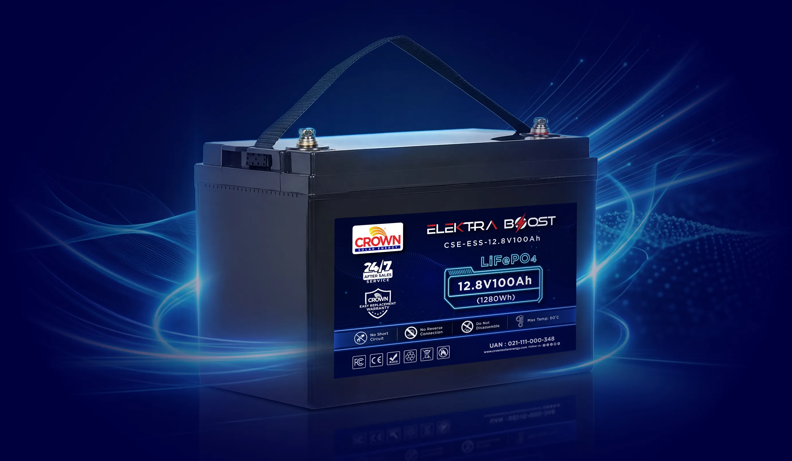 Elektra Boost 1.28kWh Lithium Battery