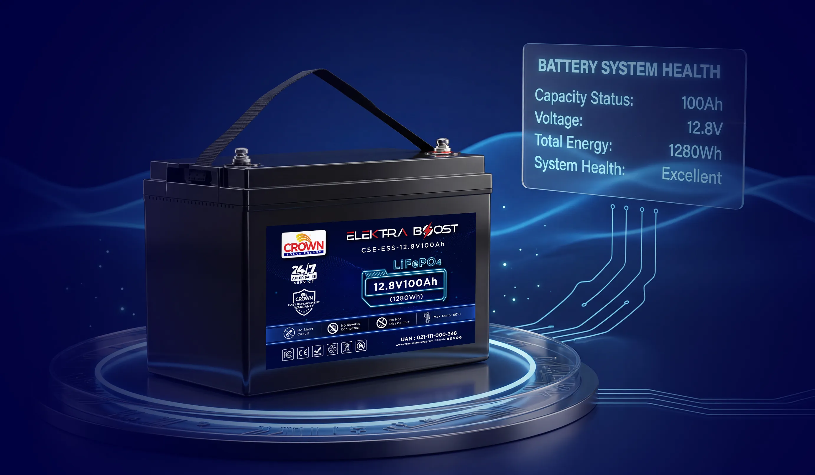 Elektra Boost 1.28kWh Lithium Battery